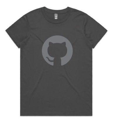 Picture of GitHub Ladies Charcoal Maple T-Shirt